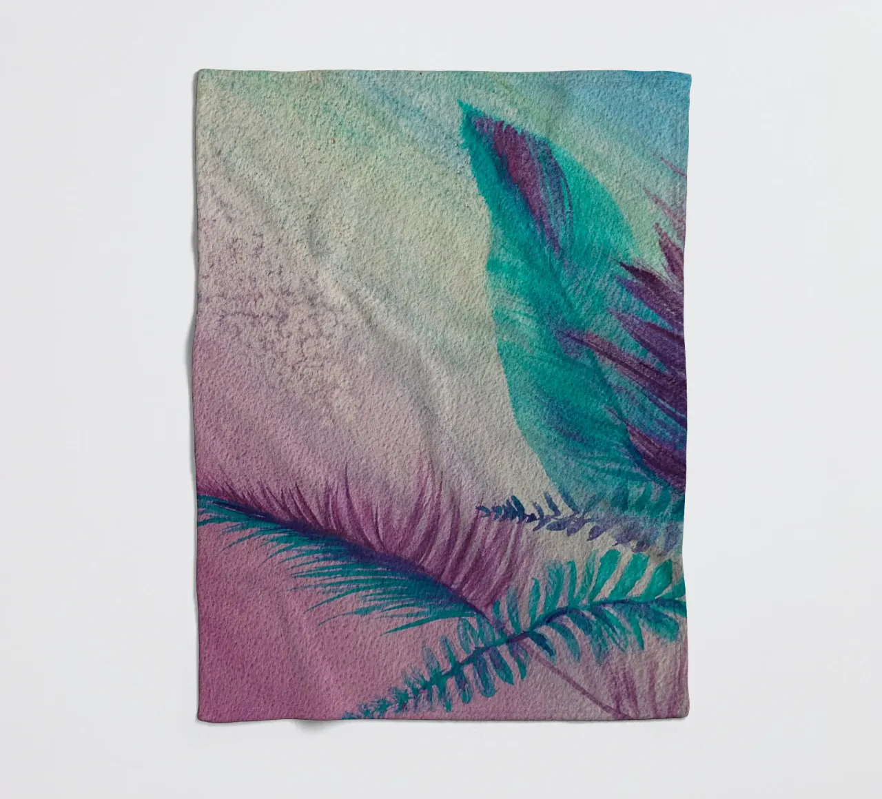 Summertime fleece blanket by Eva Nev Watercolor