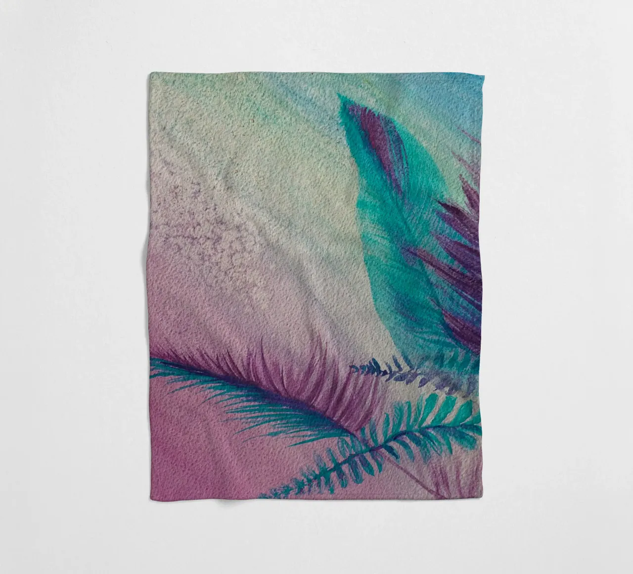 Summertime fleece blanket by Eva Nev Watercolor