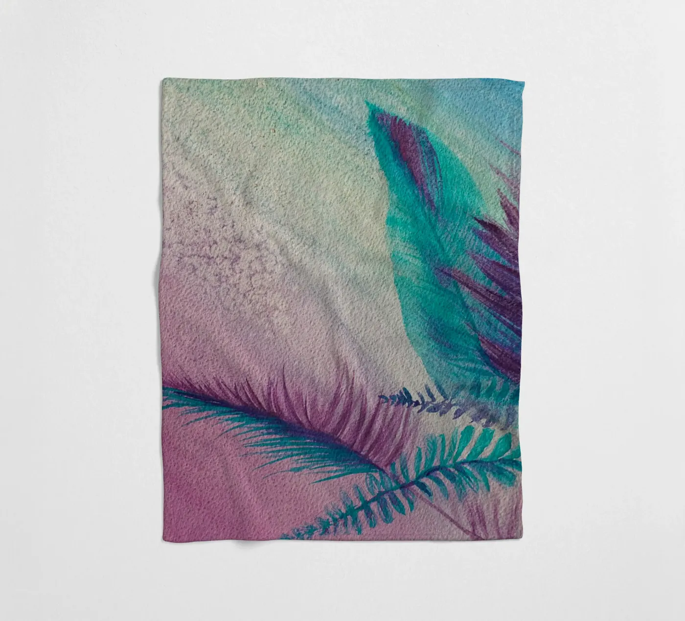 Summertime fleece blanket by Eva Nev Watercolor