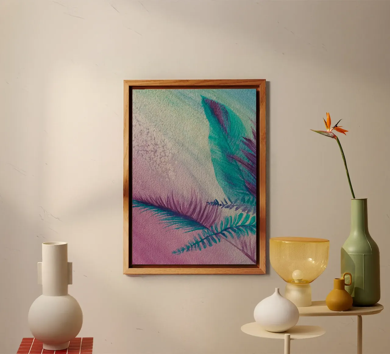 Summertime forex plate by Eva Nev Watercolor