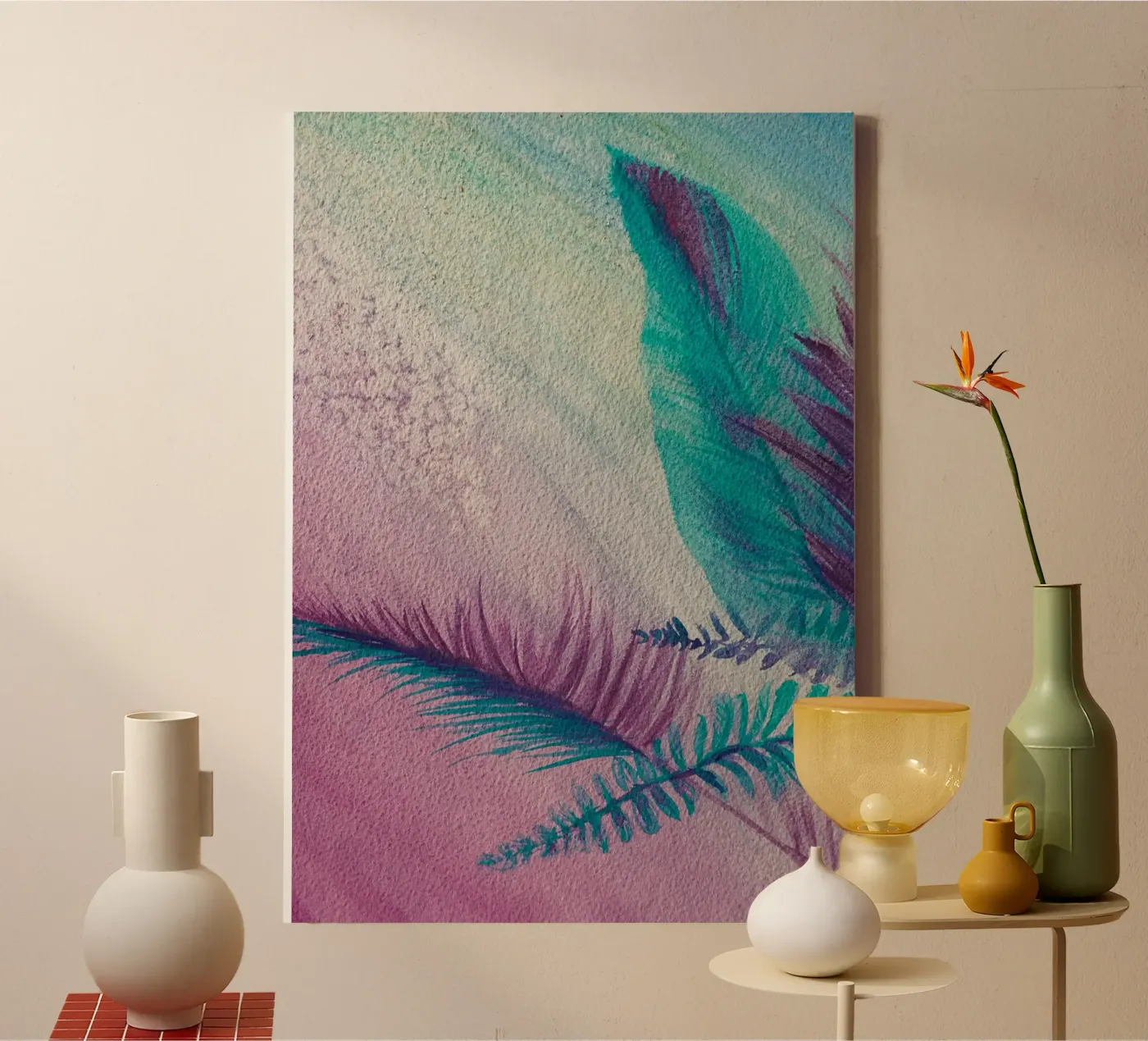 Zomertijd canvas van Eva Nev Watercolor