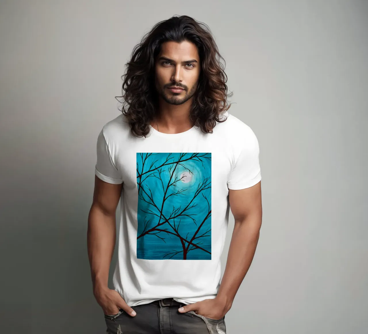 Azure t-shirt da Eva Nev Watercolor