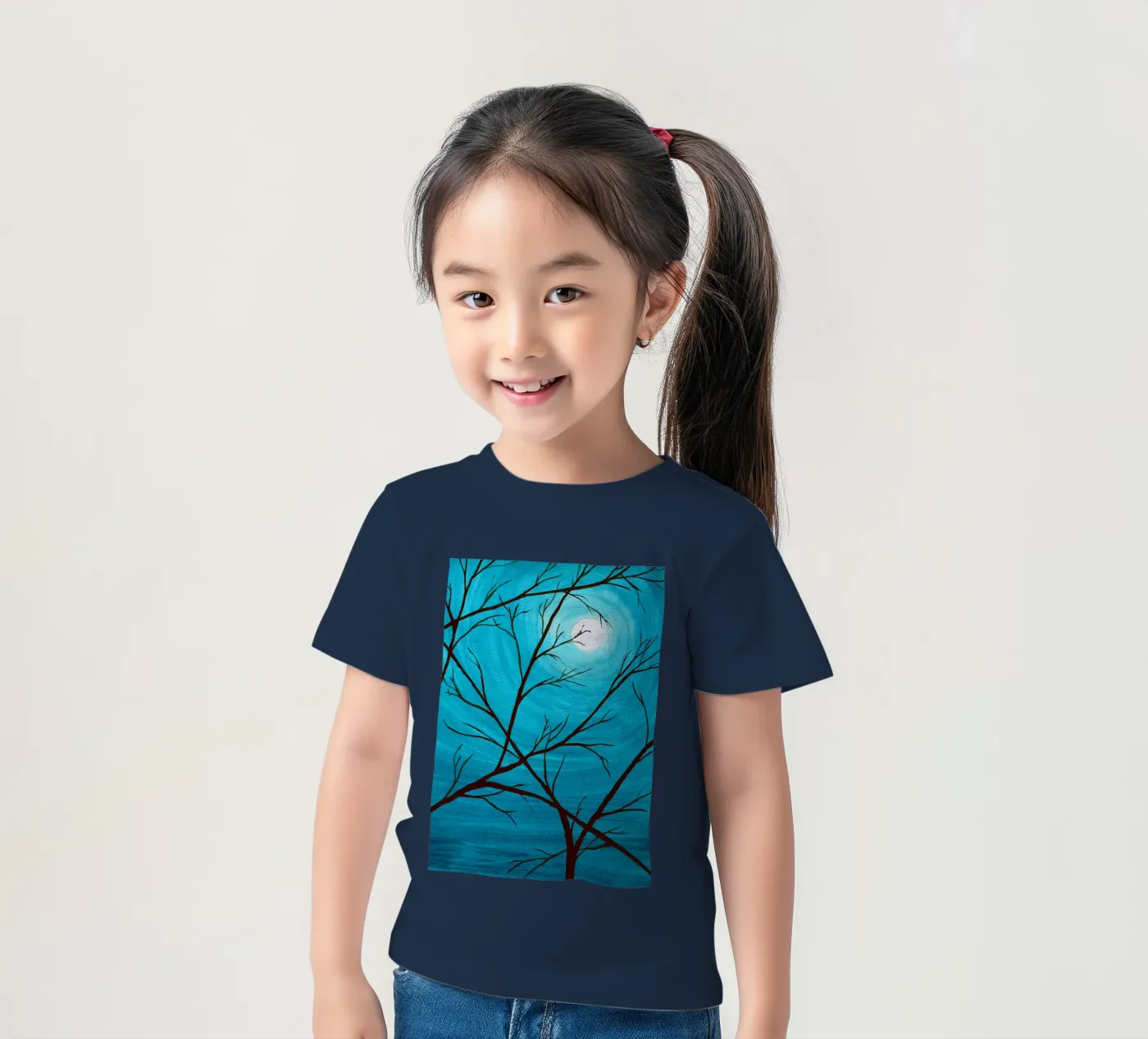 Azure t-shirt bambini da Eva Nev Watercolor