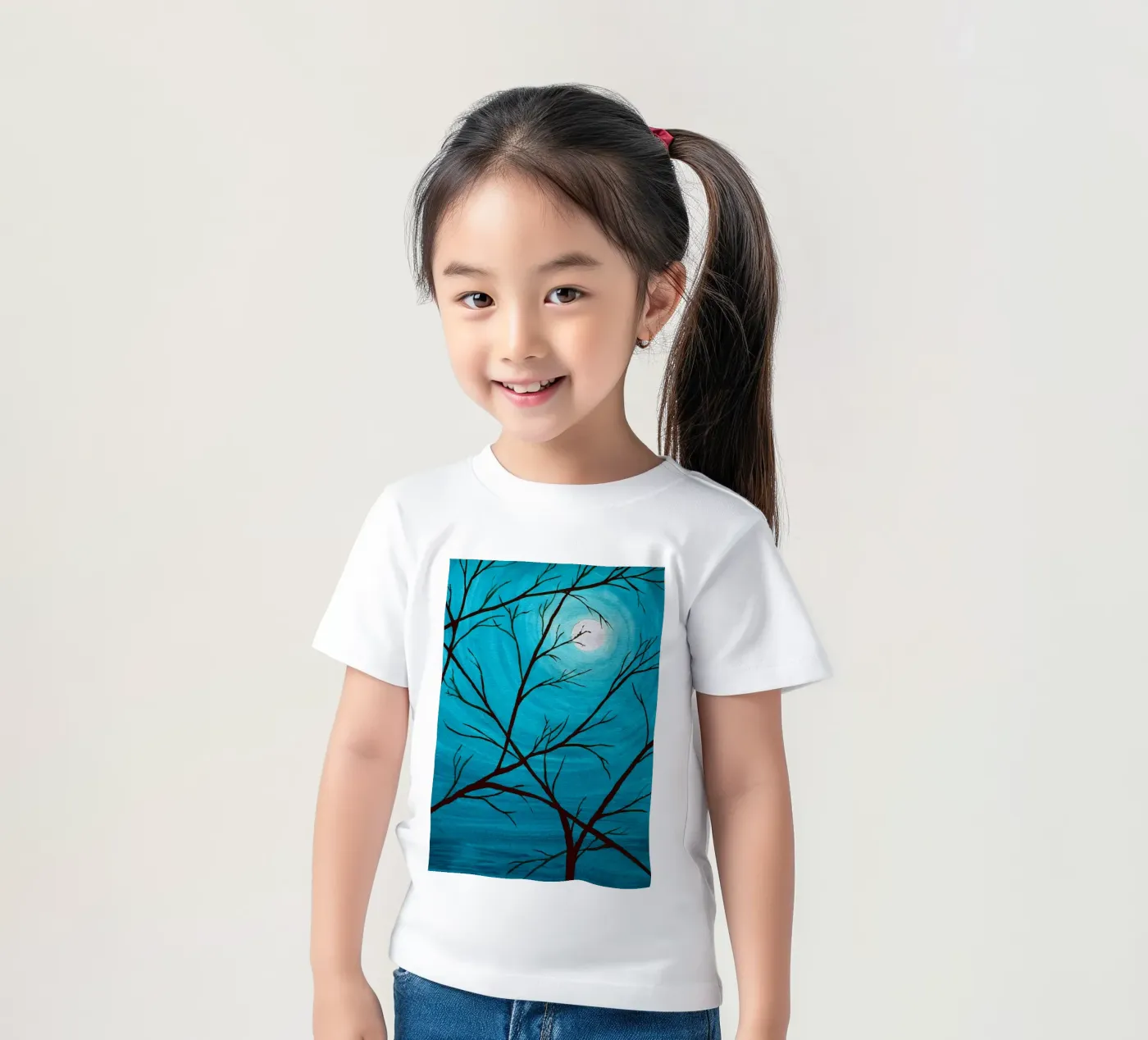 Azure t-shirt bambini da Eva Nev Watercolor