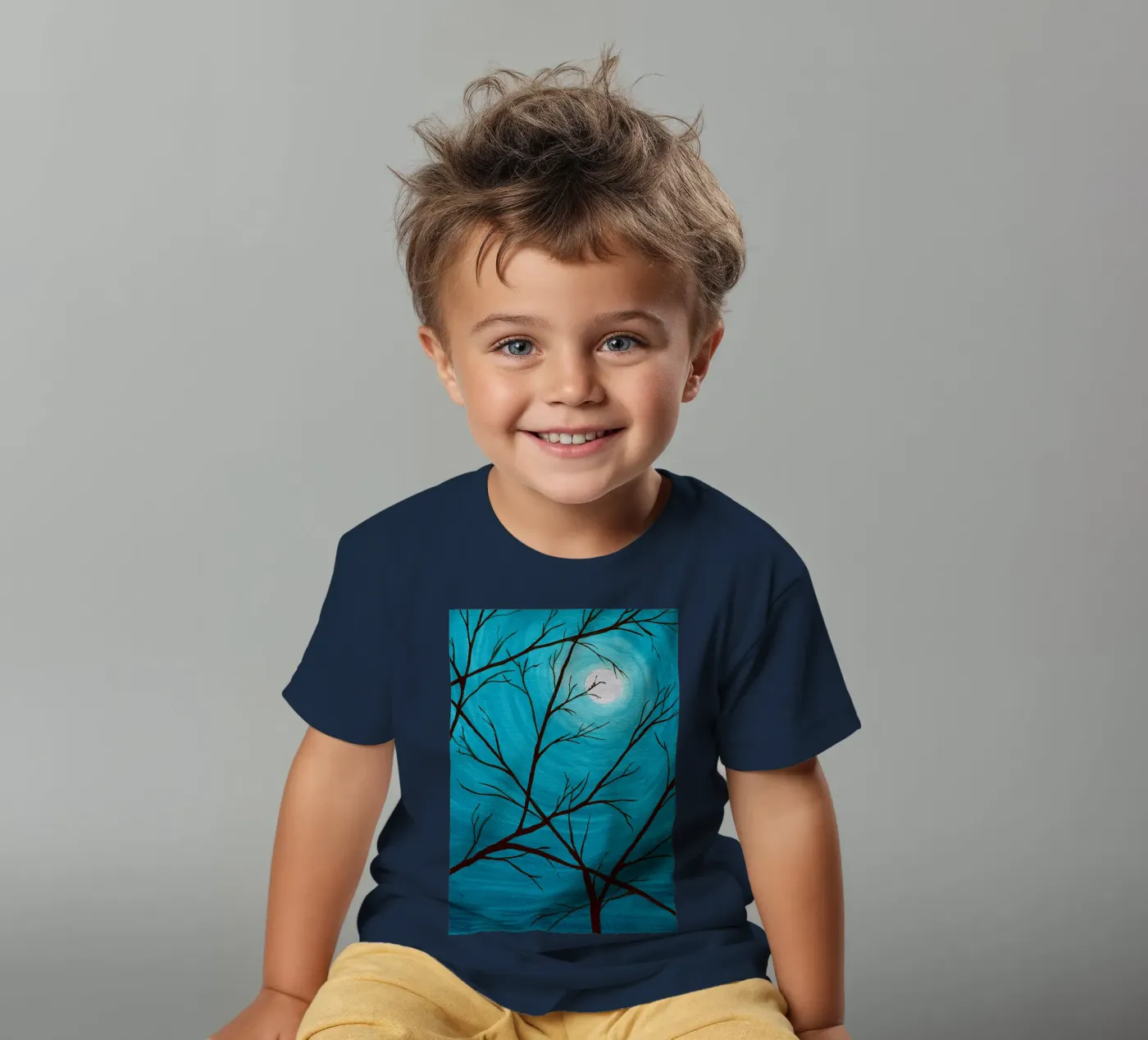 Azure t-shirt bambini da Eva Nev Watercolor