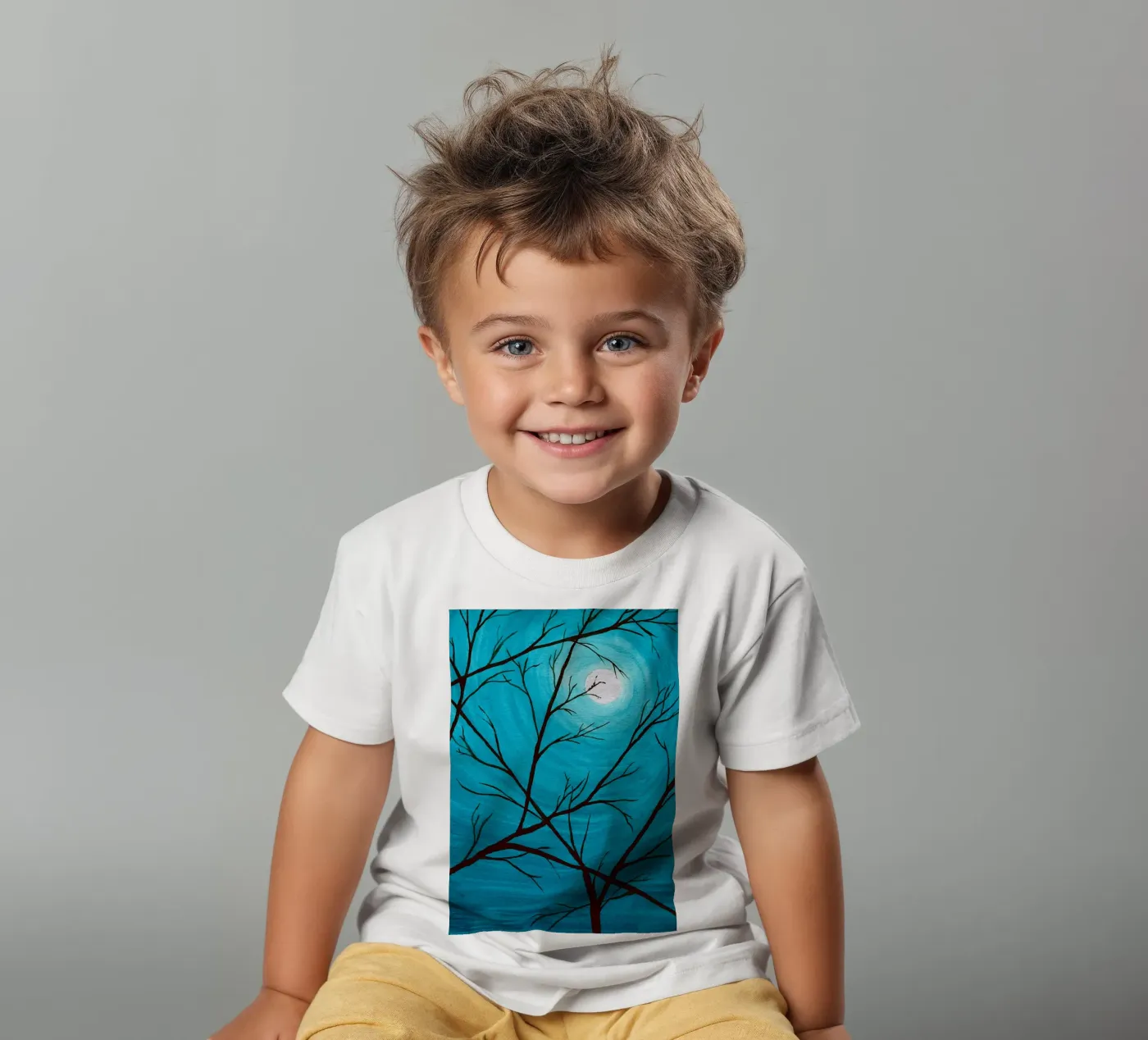 Azure t-shirt bambini da Eva Nev Watercolor