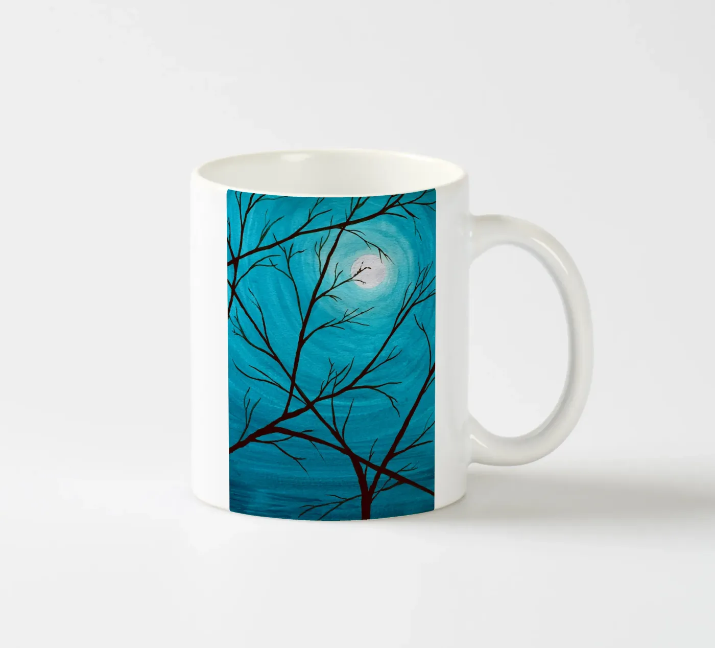 Azure ceramic mug by Eva Nev Watercolor