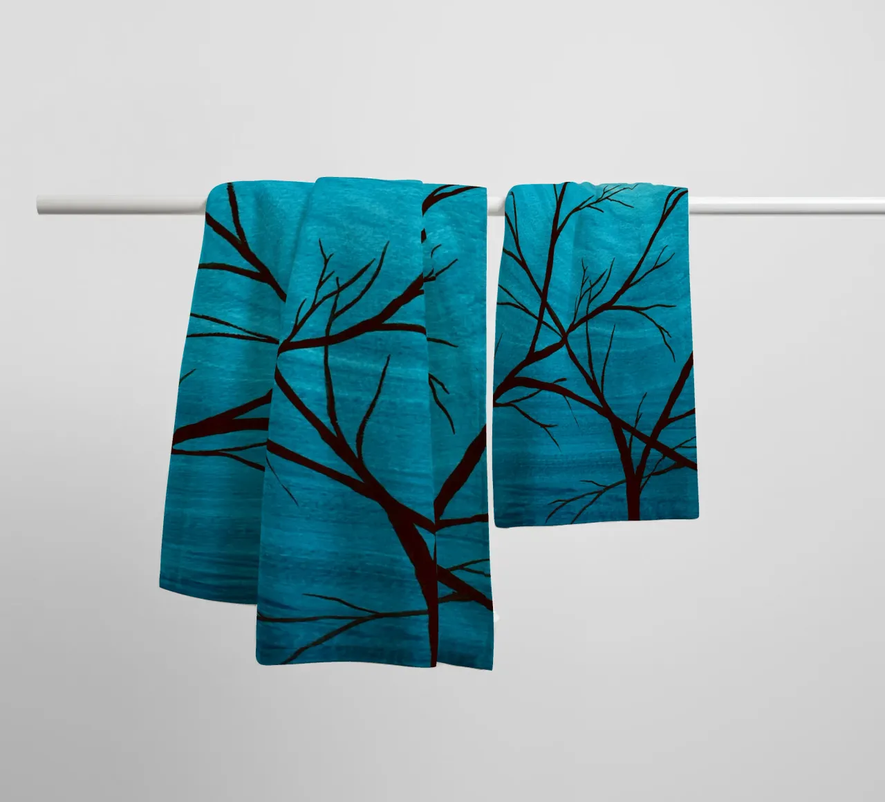 Azure asciugamano da bagno da Eva Nev Watercolor