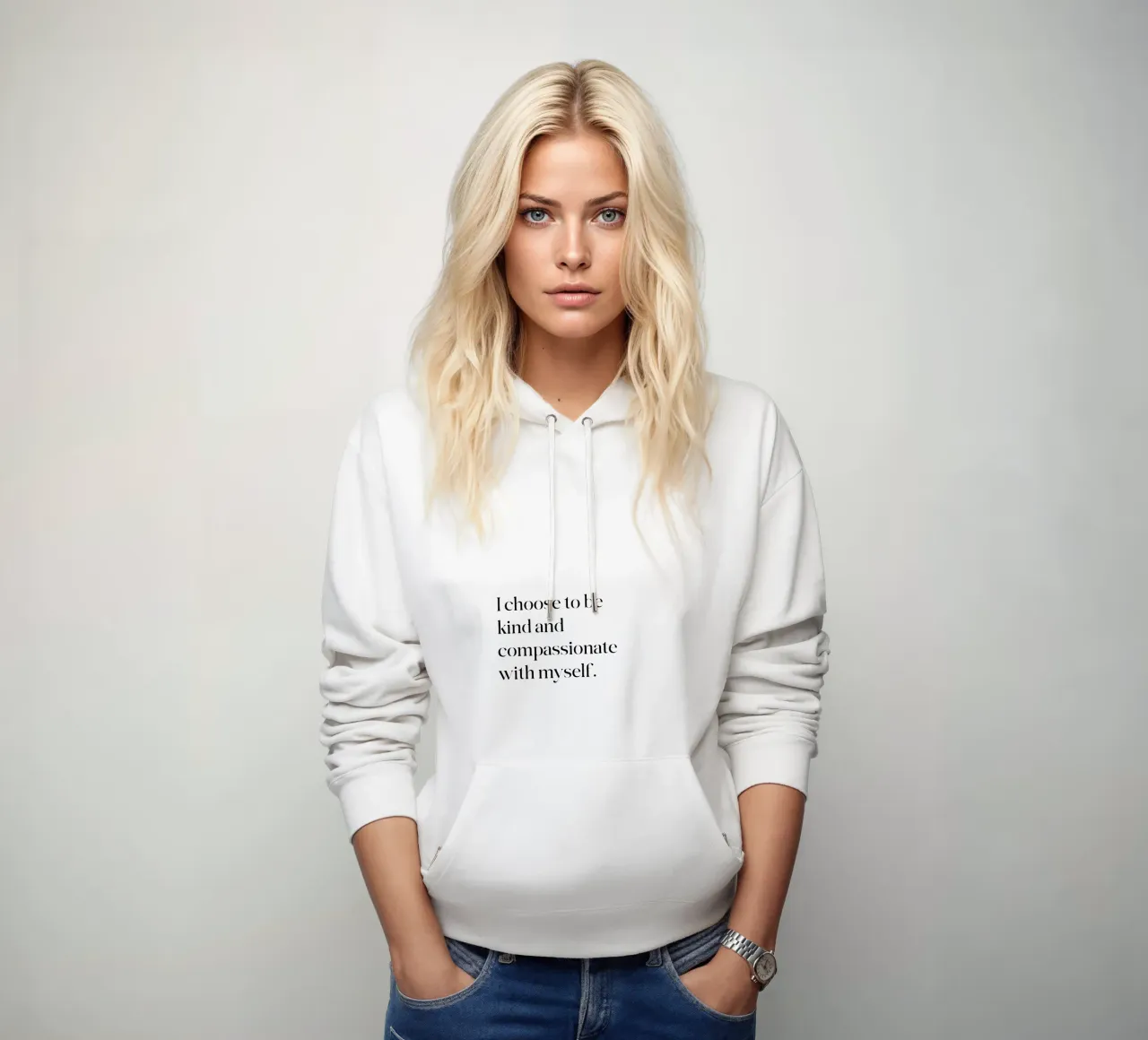 Scelgo di essere gentile e compassionevole con me stesso felpa con cappuccio da SPIRIIT