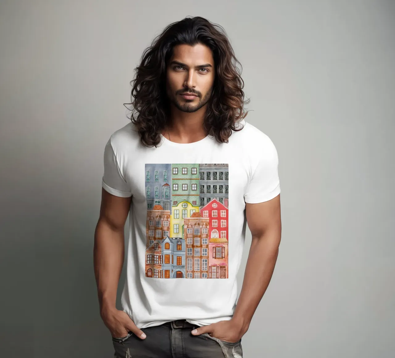 Caleidoscopio della città, vita di città t-shirt da DesignArt