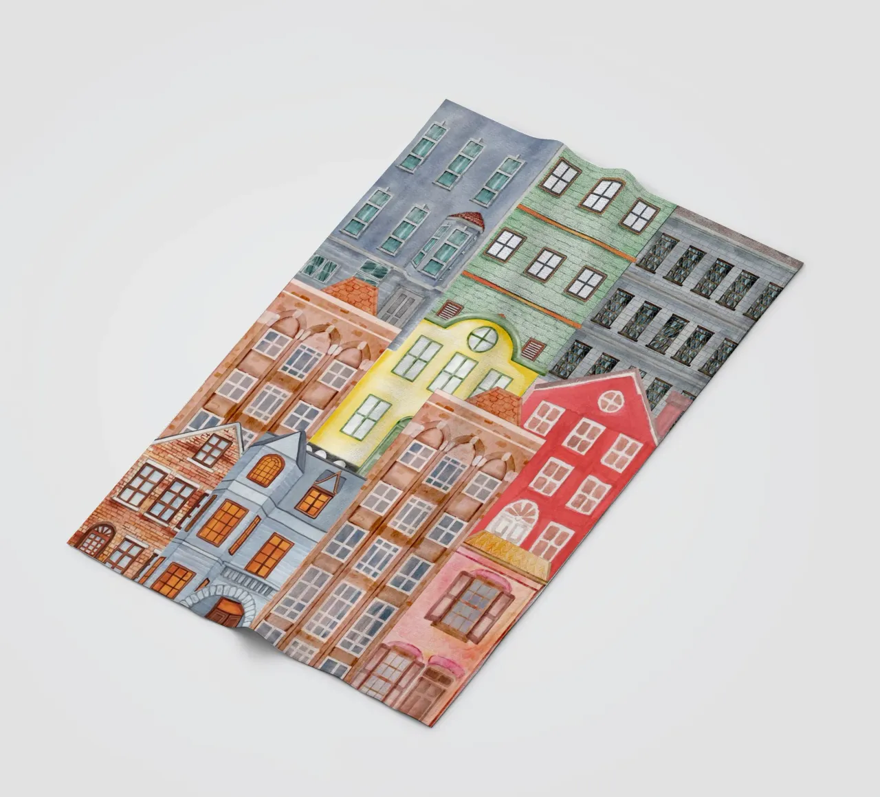 Caleidoscopio della città, vita di città coperta in pile da DesignArt