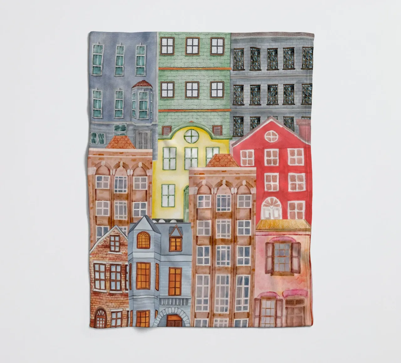 Caleidoscopio della città, vita di città coperta in pile da DesignArt