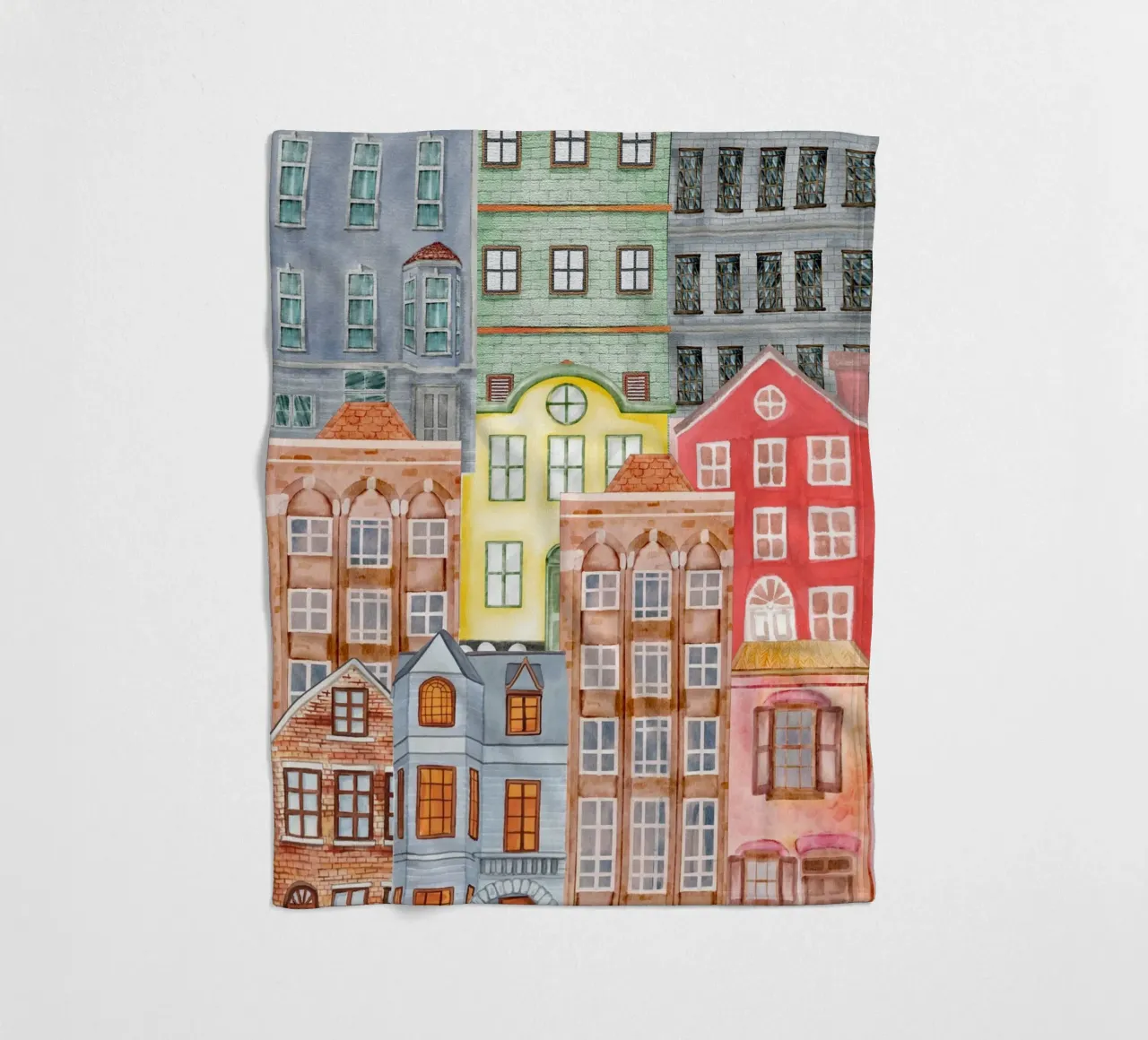 Caleidoscopio della città, vita di città coperta in pile da DesignArt