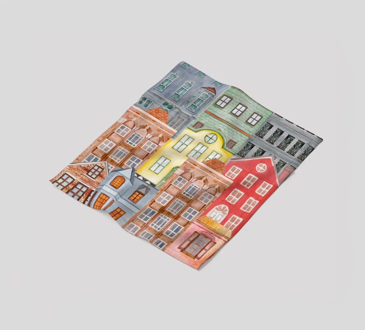 Caleidoscopio della città, vita di città coperta in pile da DesignArt