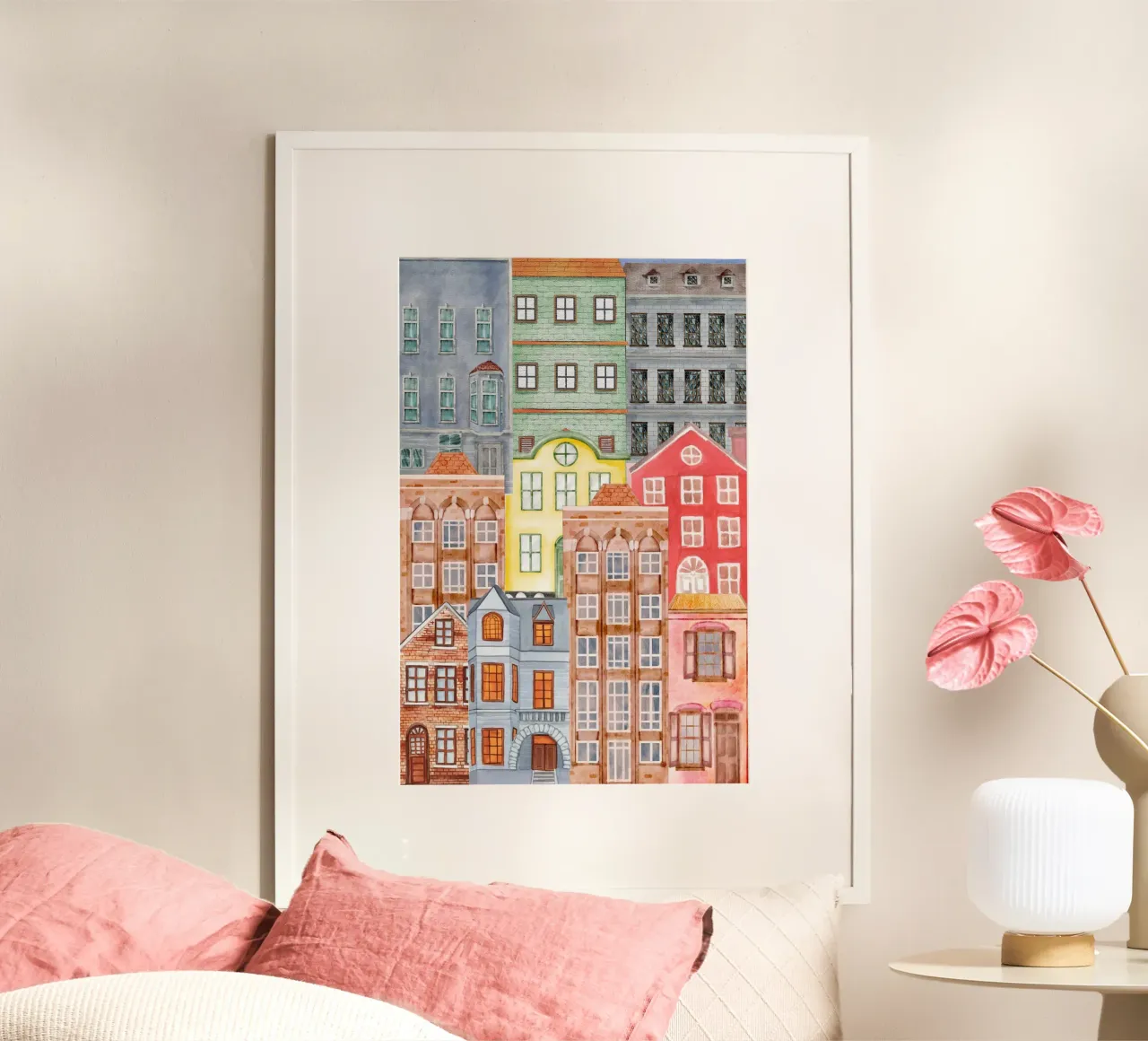 Caleidoscopio della città, vita di città carta hahnemühle da DesignArt