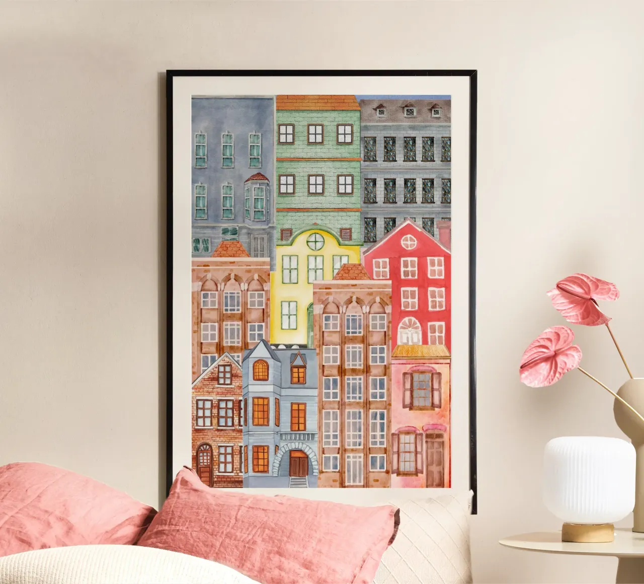 Caleidoscopio della città, vita di città carta hahnemühle da DesignArt