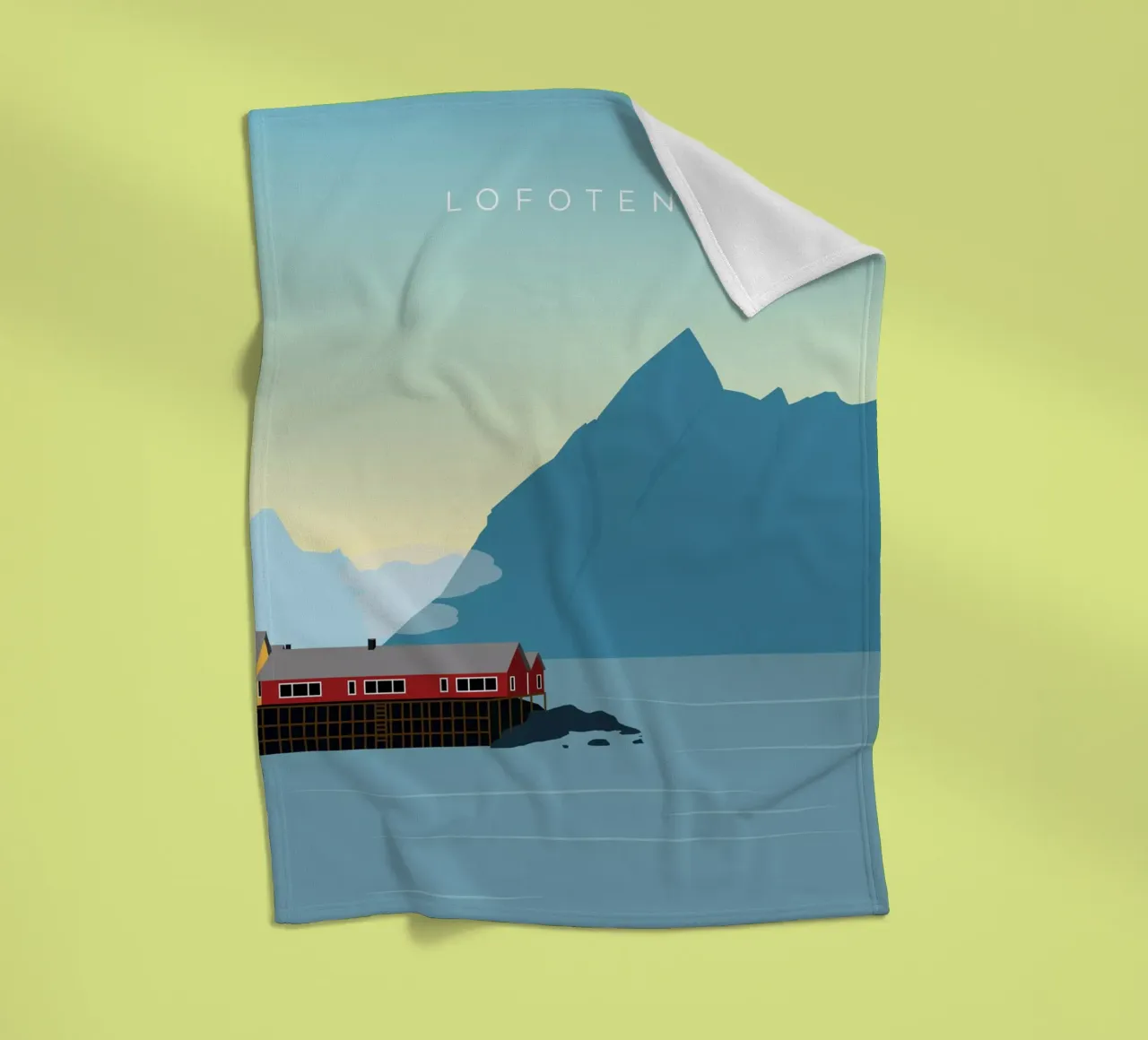 Lofoten coperta in pile da minimalist designs