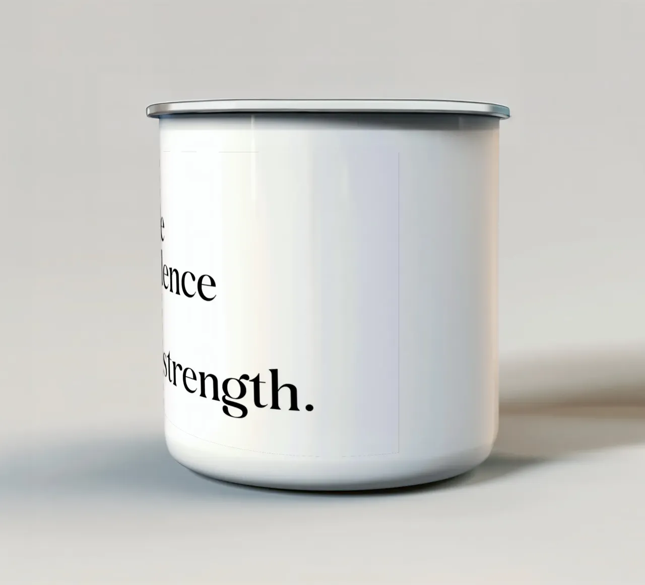 Trasudo sicurezza e forza interiore tazza in smalto da SPIRIIT