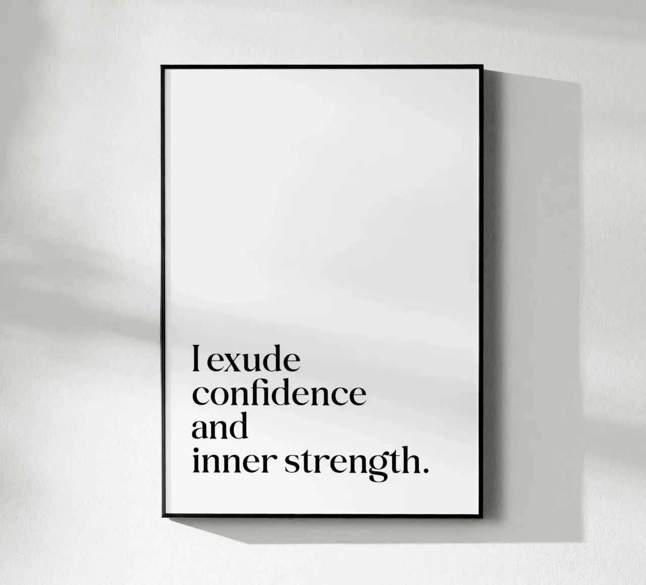 Trasudo sicurezza e forza interiore plexiglass da SPIRIIT