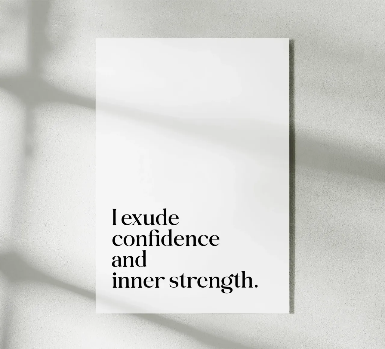 Trasudo sicurezza e forza interiore plexiglass da SPIRIIT