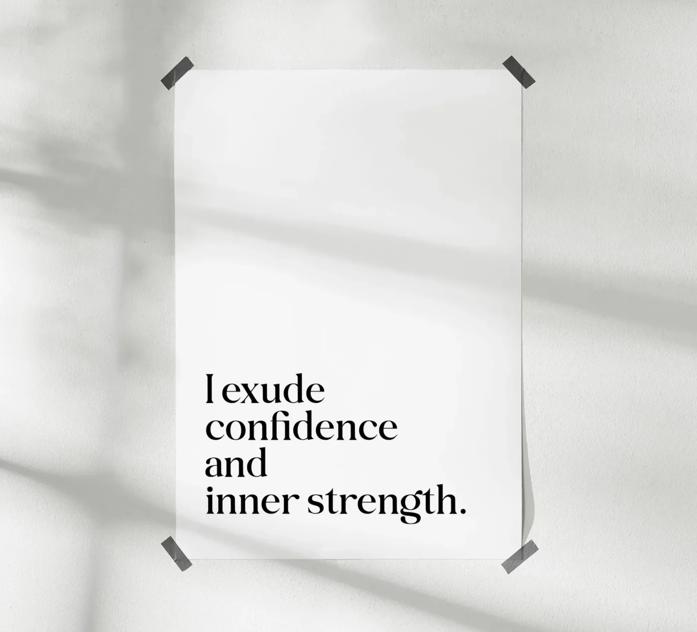 Trasudo sicurezza e forza interiore poster da SPIRIIT