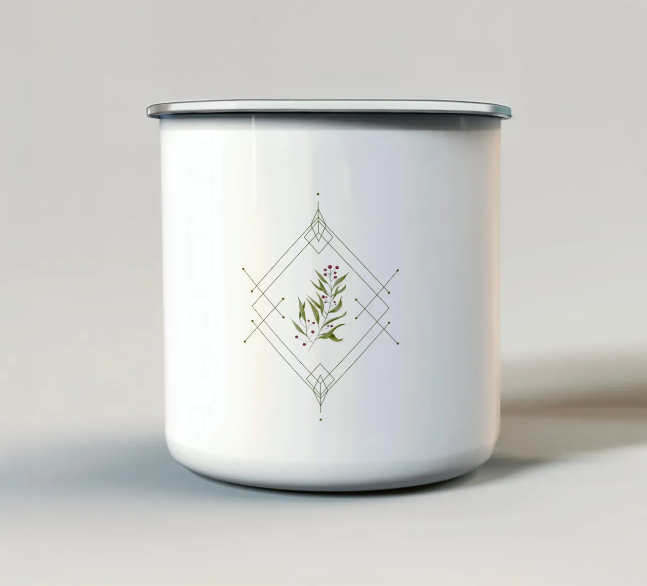 Minimal Very Merry tazza in smalto da DesigndN Christmassy