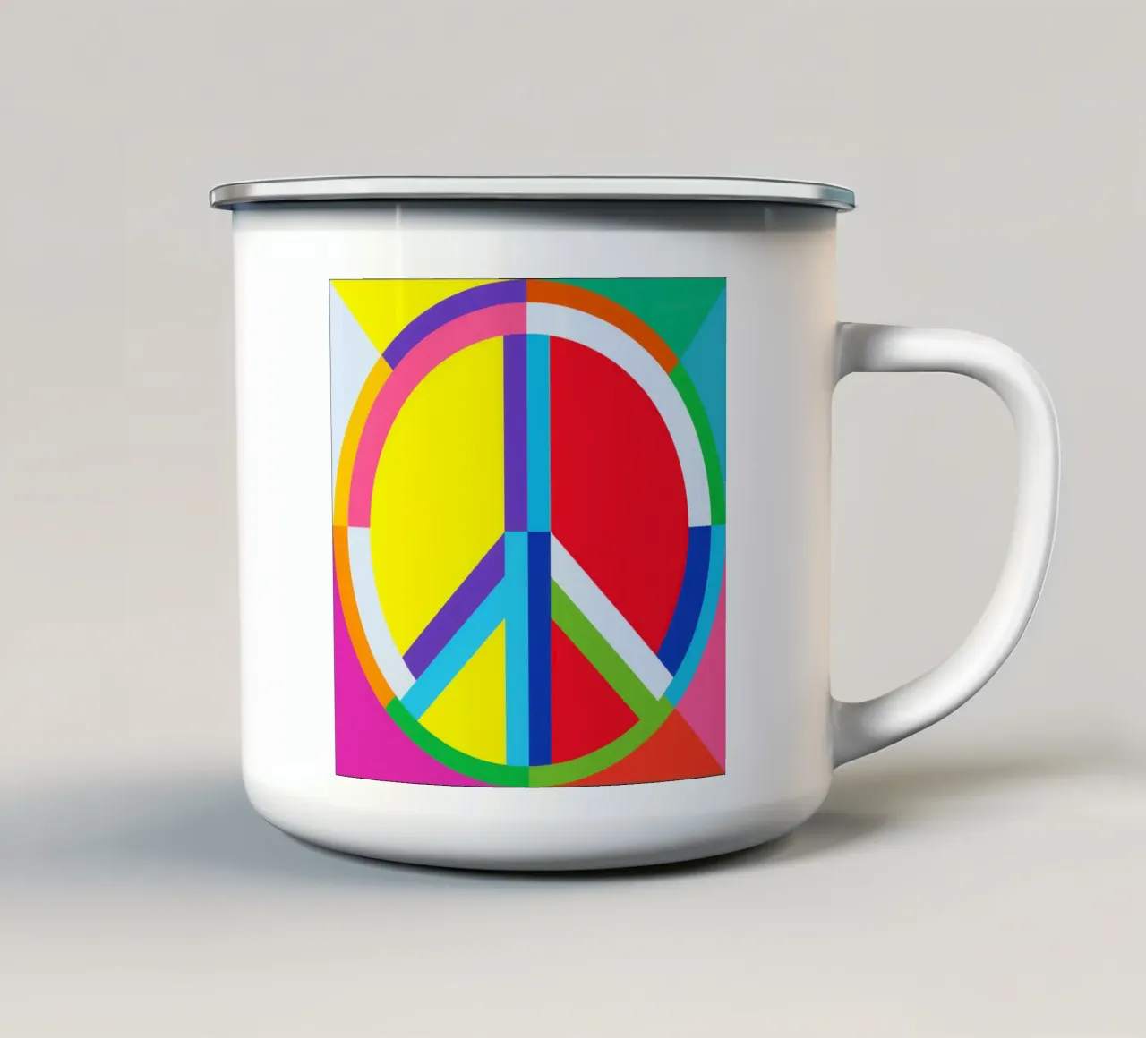 Pace & Amore | Diversità unita con rispetto tazza in smalto da Autofocus