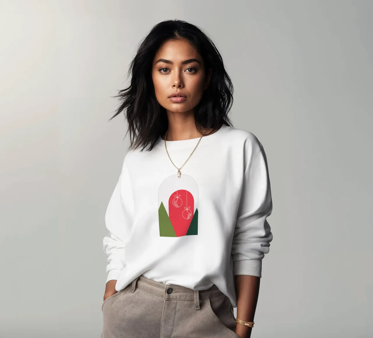 Minimal Xmas Snow Globe felpa da DesigndN Christmassy