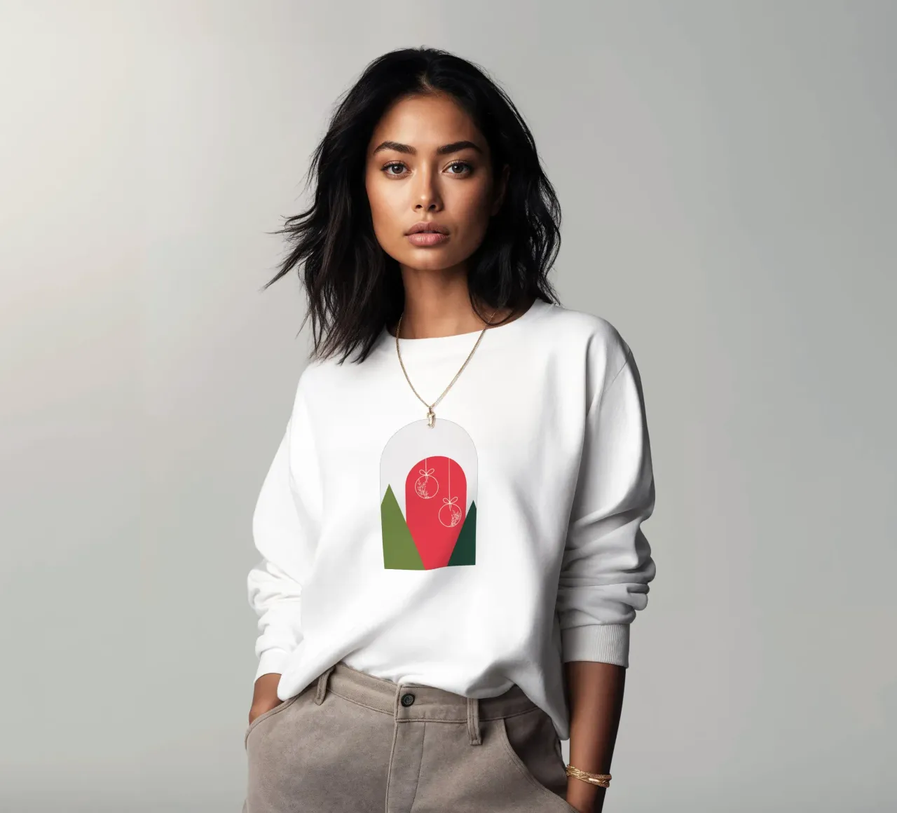 Minimal Xmas Snow Globe felpa da DesigndN Christmassy