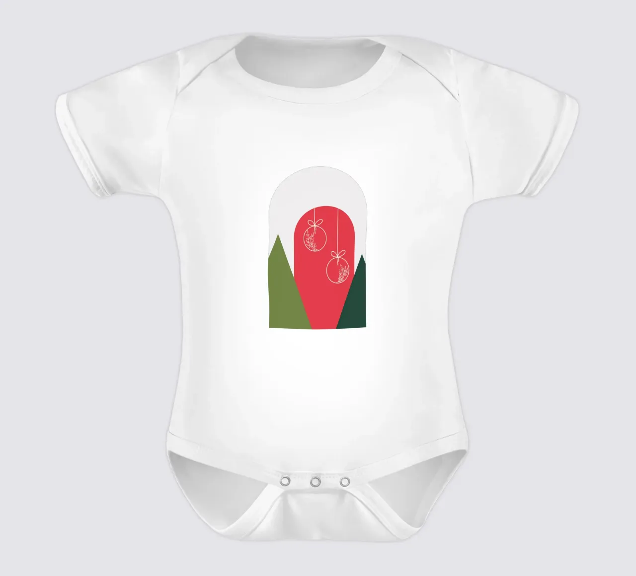 Minimal Xmas Snow Globe body neonato maniche corte da DesigndN Christmassy