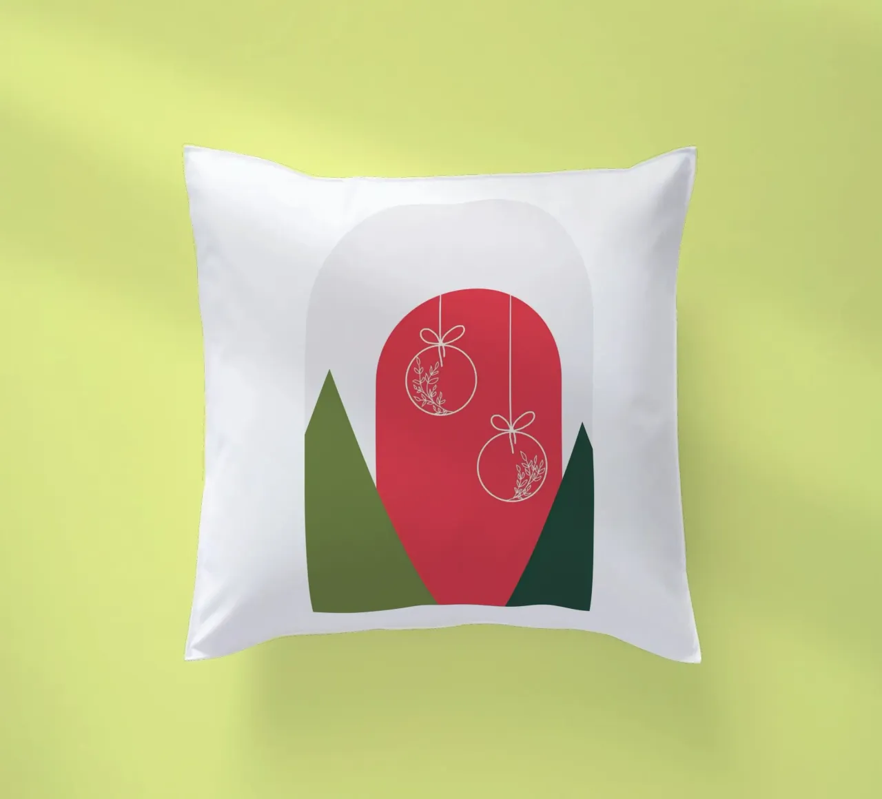 Minimal Xmas Snow Globe Kissen von DesigndN Christmassy