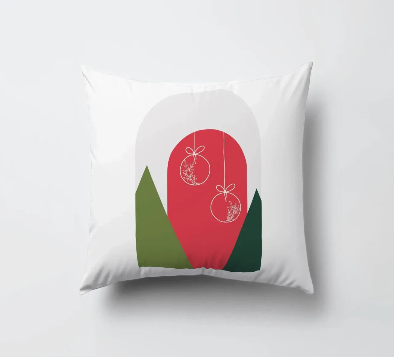 Minimal Xmas Snow Globe Kissen von DesigndN Christmassy