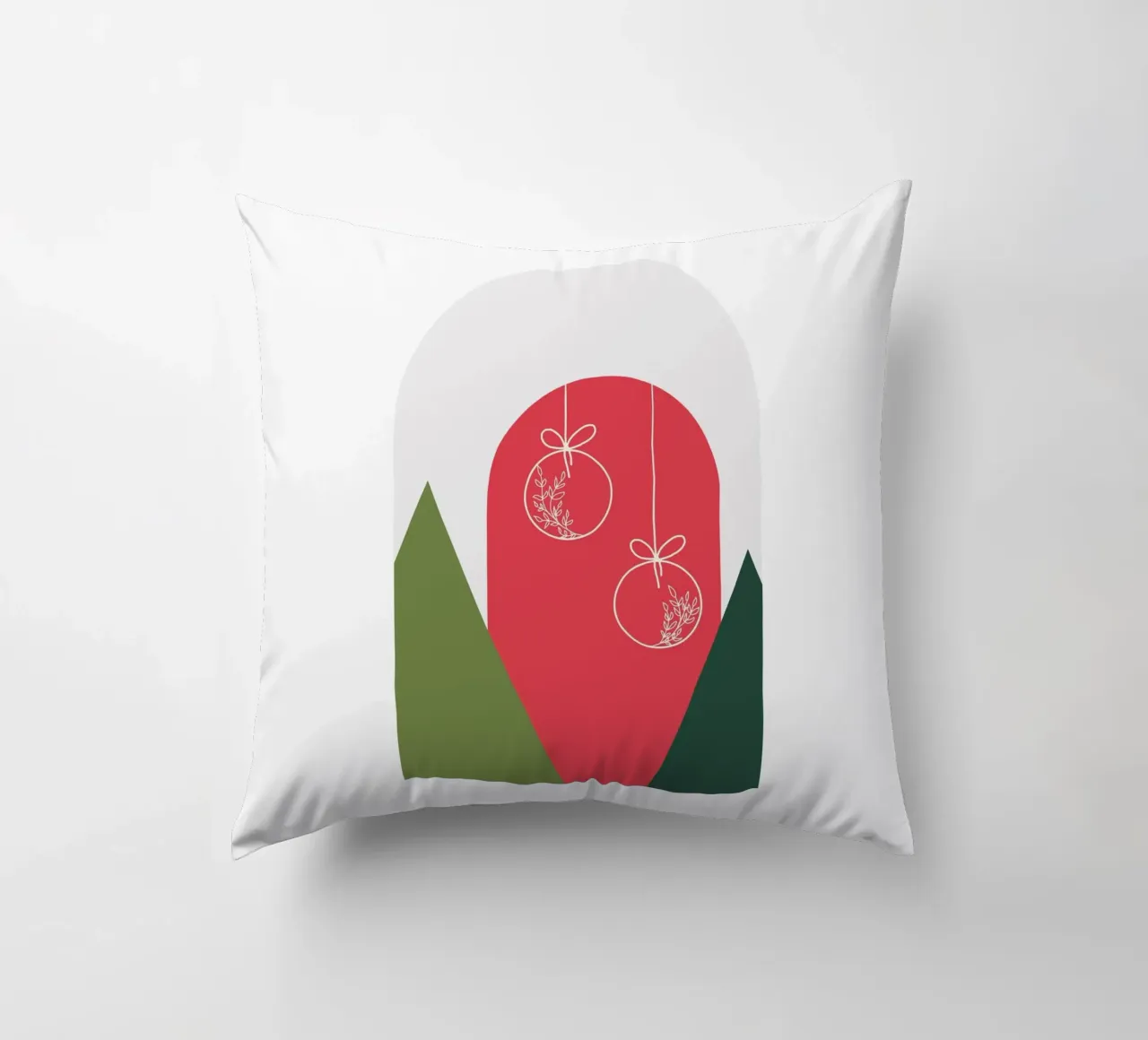 Minimal Xmas Snow Globe Kissen von DesigndN Christmassy