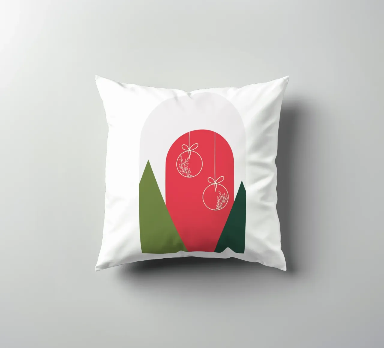 Minimal Xmas Snow Globe Kissen von DesigndN Christmassy