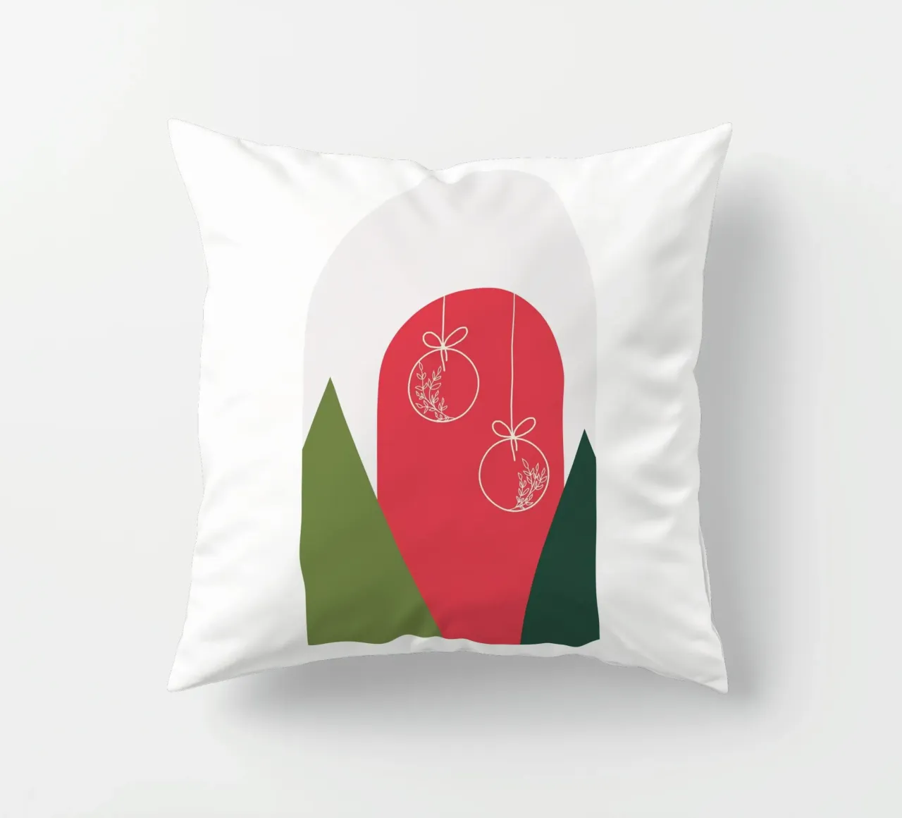 Minimal Xmas Snow Globe Kissen von DesigndN Christmassy