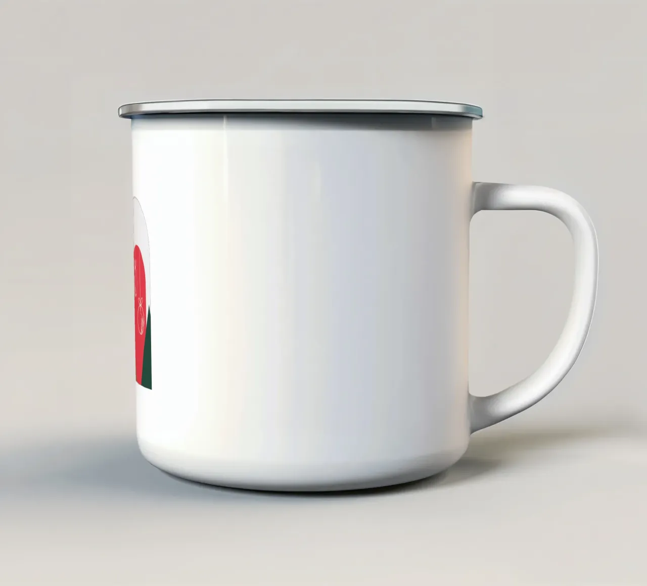 Minimal Xmas Snow Globe emaille mok van DesigndN Christmassy