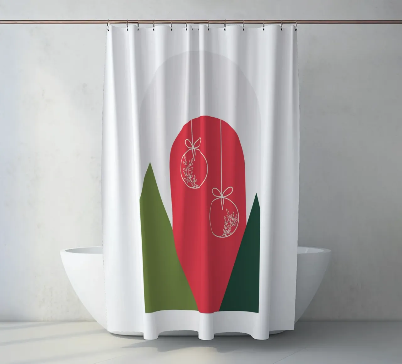 Minimal Xmas Snow Globe tenda da doccia da DesigndN Christmassy