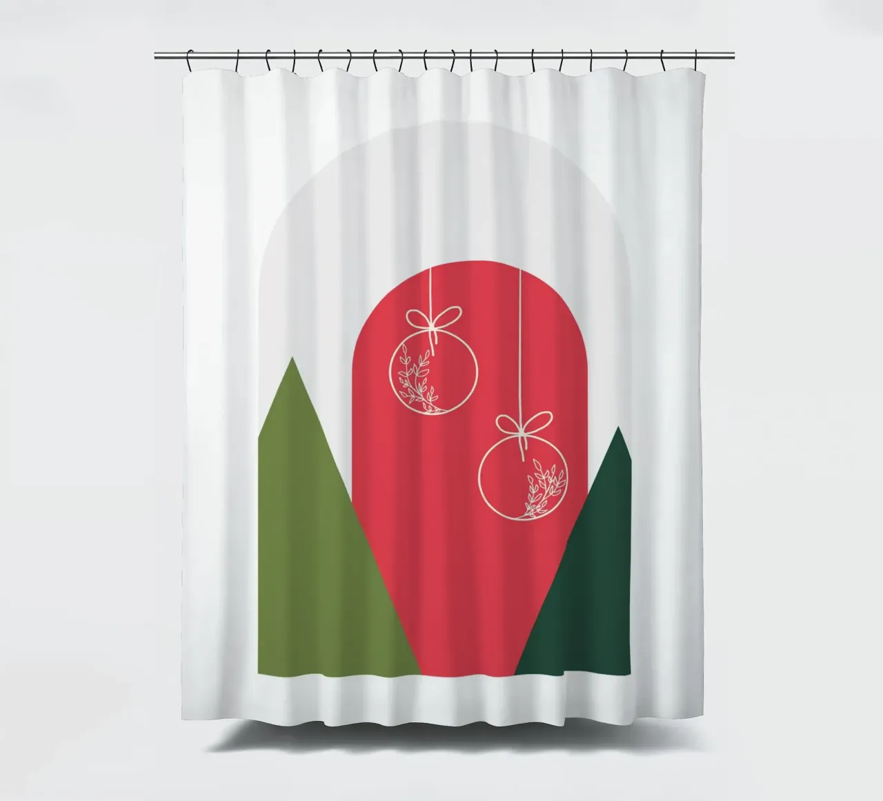 Minimal Xmas Snow Globe tenda da doccia da DesigndN Christmassy