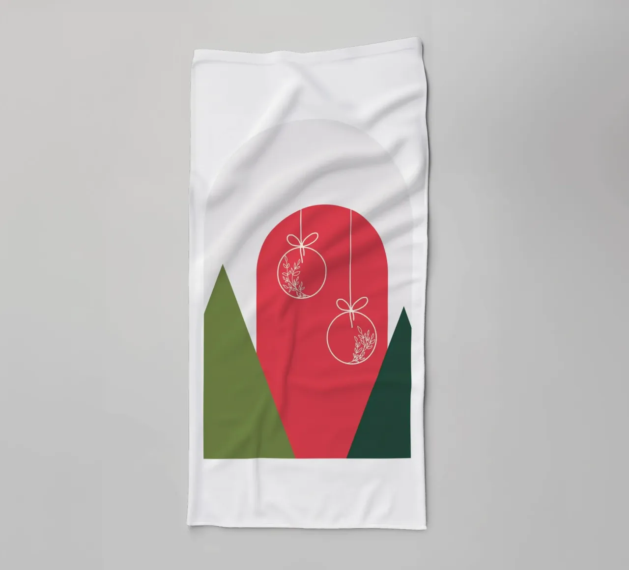 Minimal Xmas Snow Globe asciugamano da bagno da DesigndN Christmassy