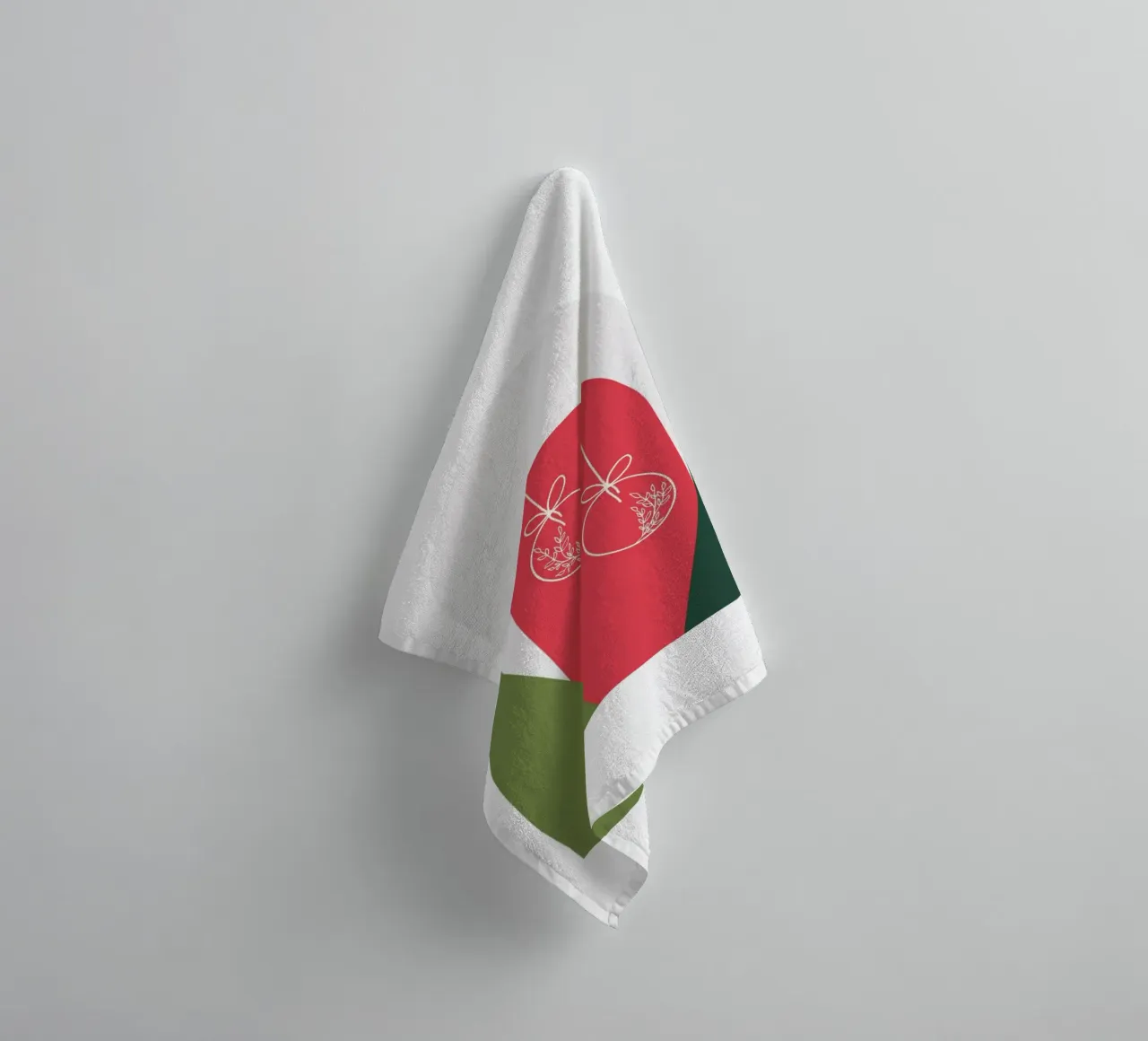 Minimal Xmas Snow Globe asciugamano da bagno da DesigndN Christmassy