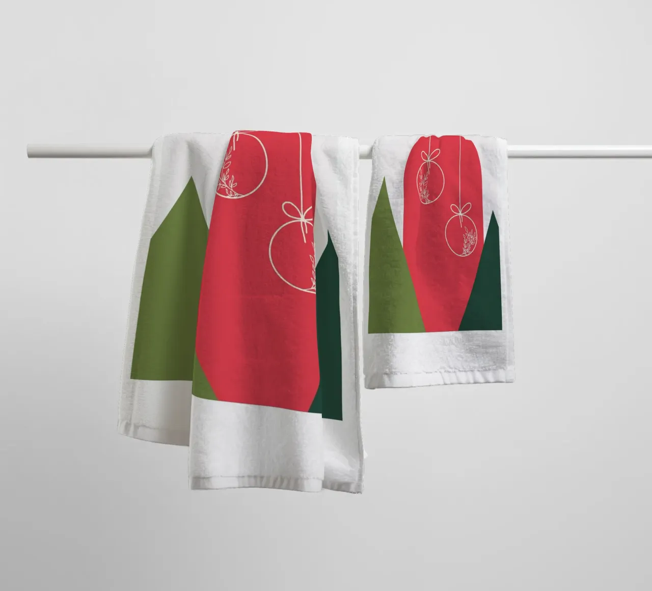 Minimal Xmas Snow Globe asciugamano da bagno da DesigndN Christmassy