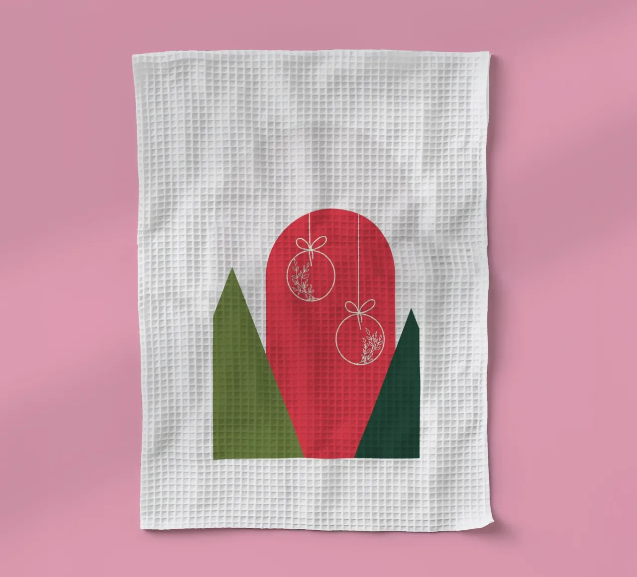 Minimal Xmas Snow Globe canovaccio da cucina da DesigndN Christmassy