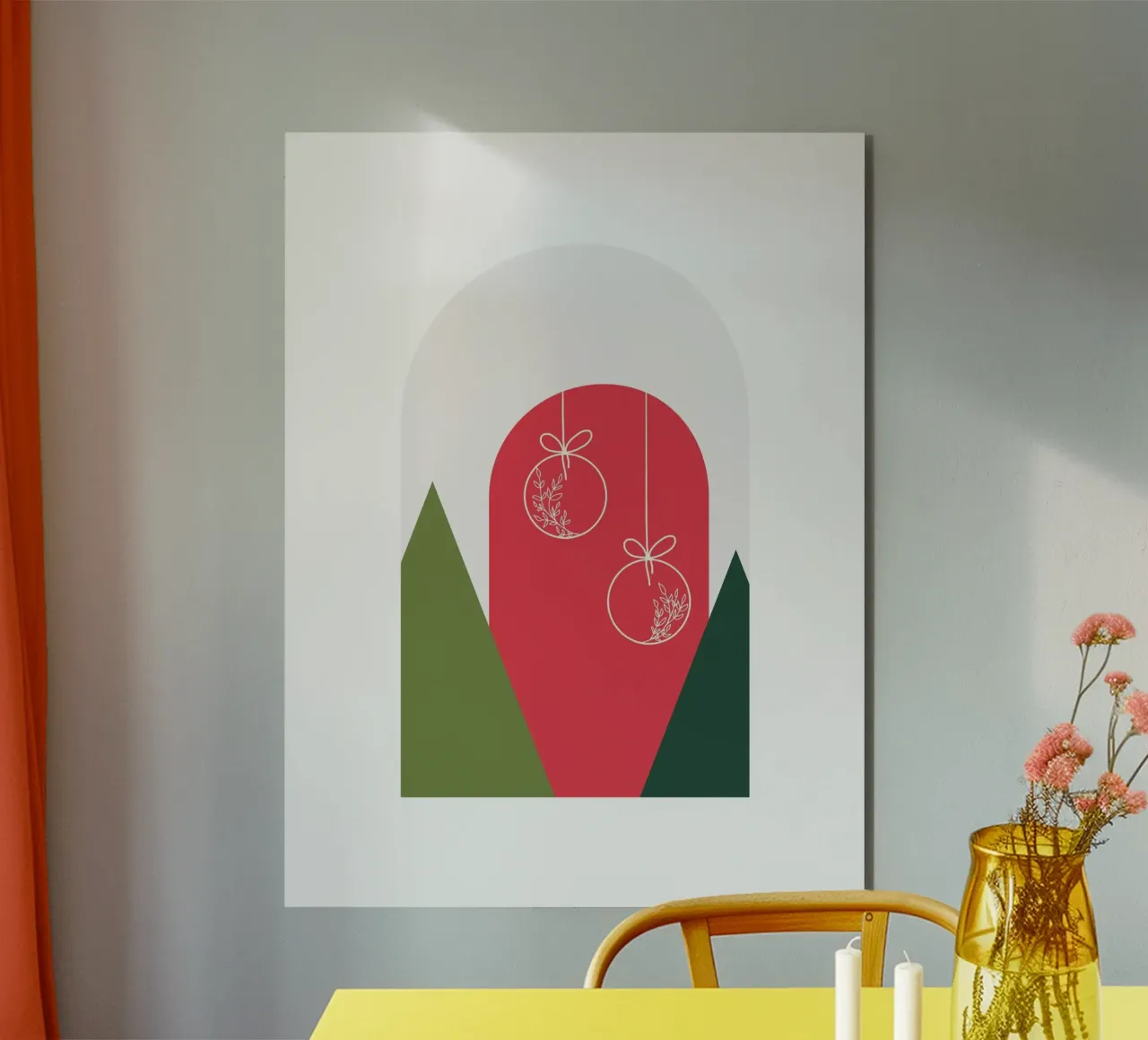 Minimal Xmas Snow Globe alluminio dibond da DesigndN Christmassy