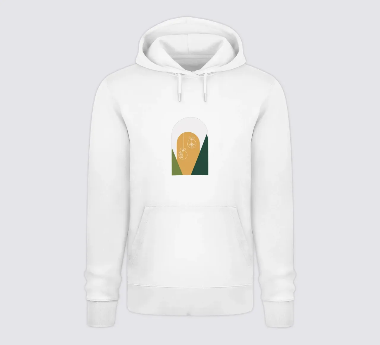 Minimal Xmas Golden Snow Globe felpa con cappuccio da DesigndN Christmassy