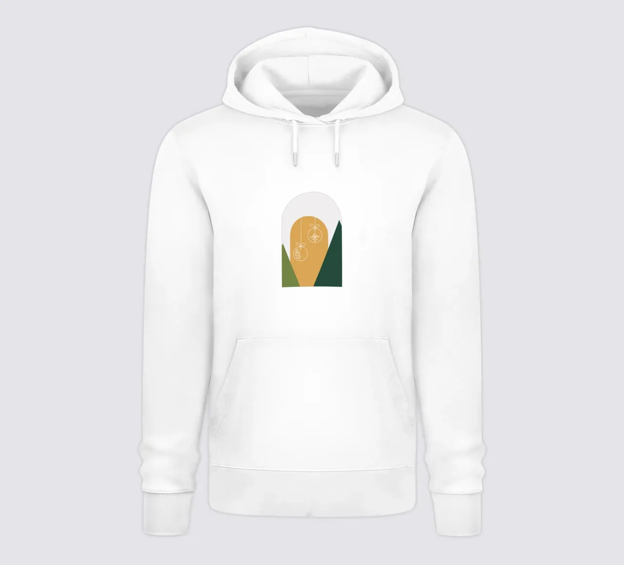 Minimal Xmas Golden Snow Globe felpa con cappuccio da DesigndN Christmassy