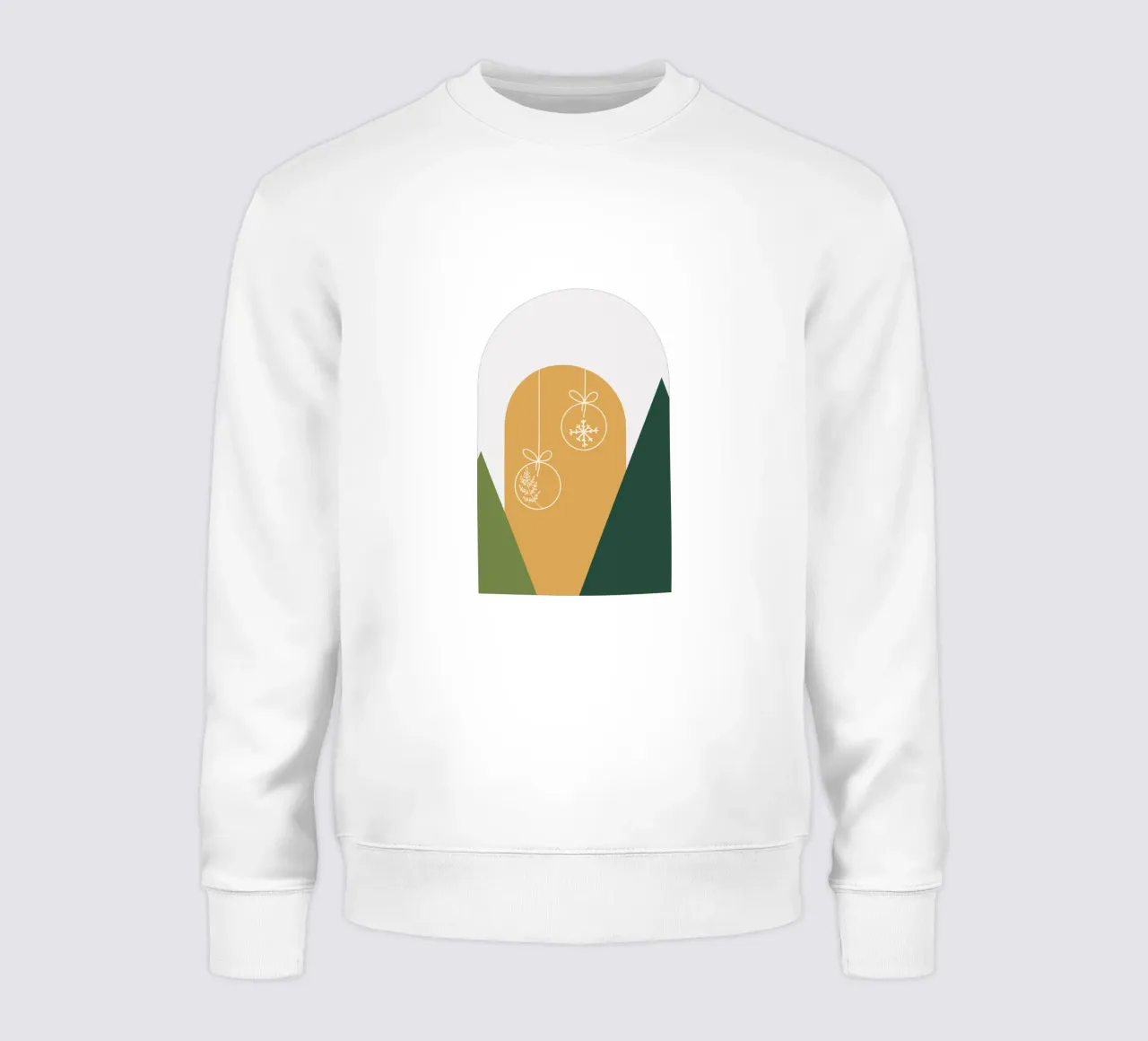 Minimal Xmas Golden Snow Globe felpa da DesigndN Christmassy