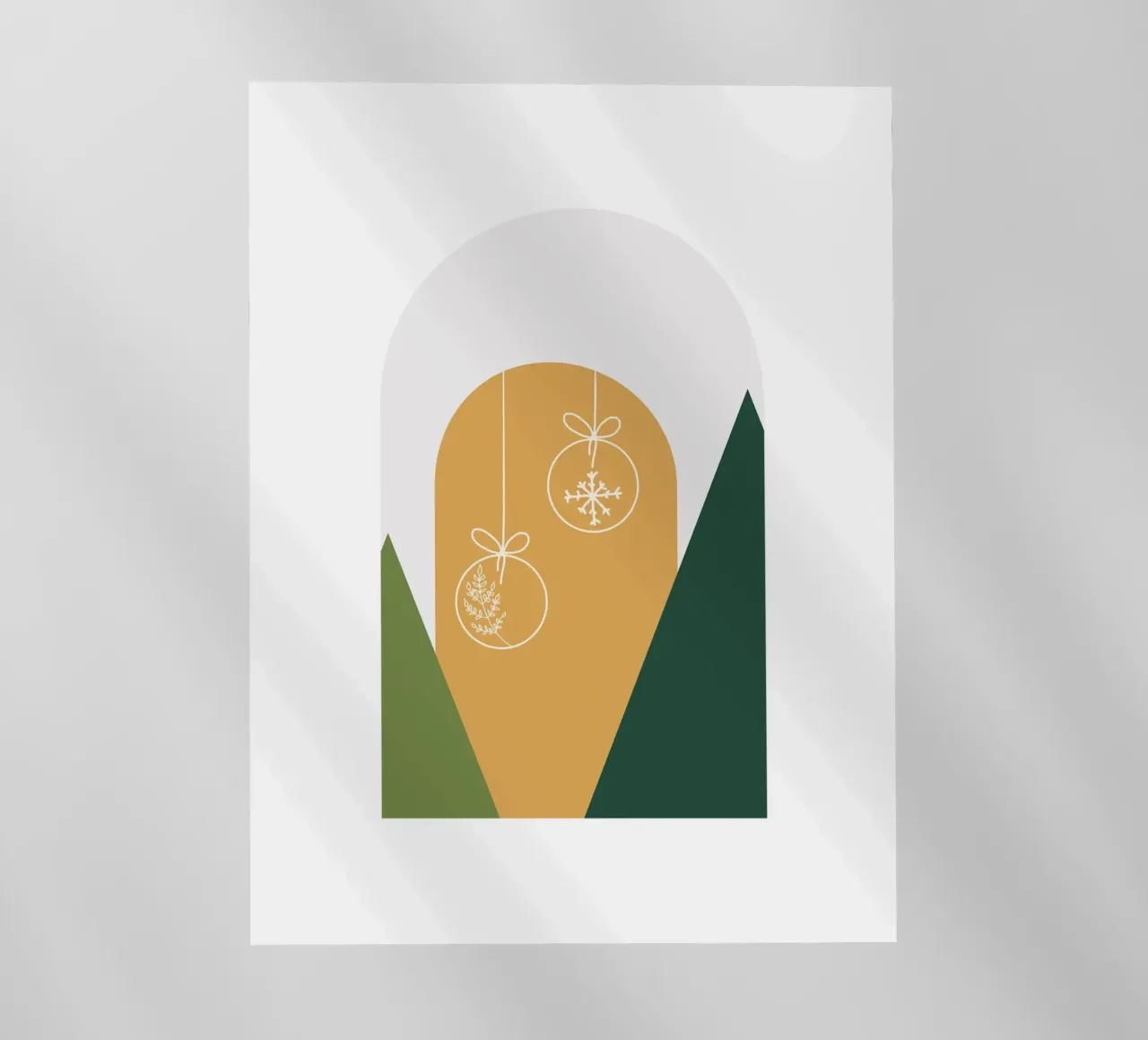 Minimal Xmas Golden Snow Globe pellicola backlit da DesigndN Christmassy