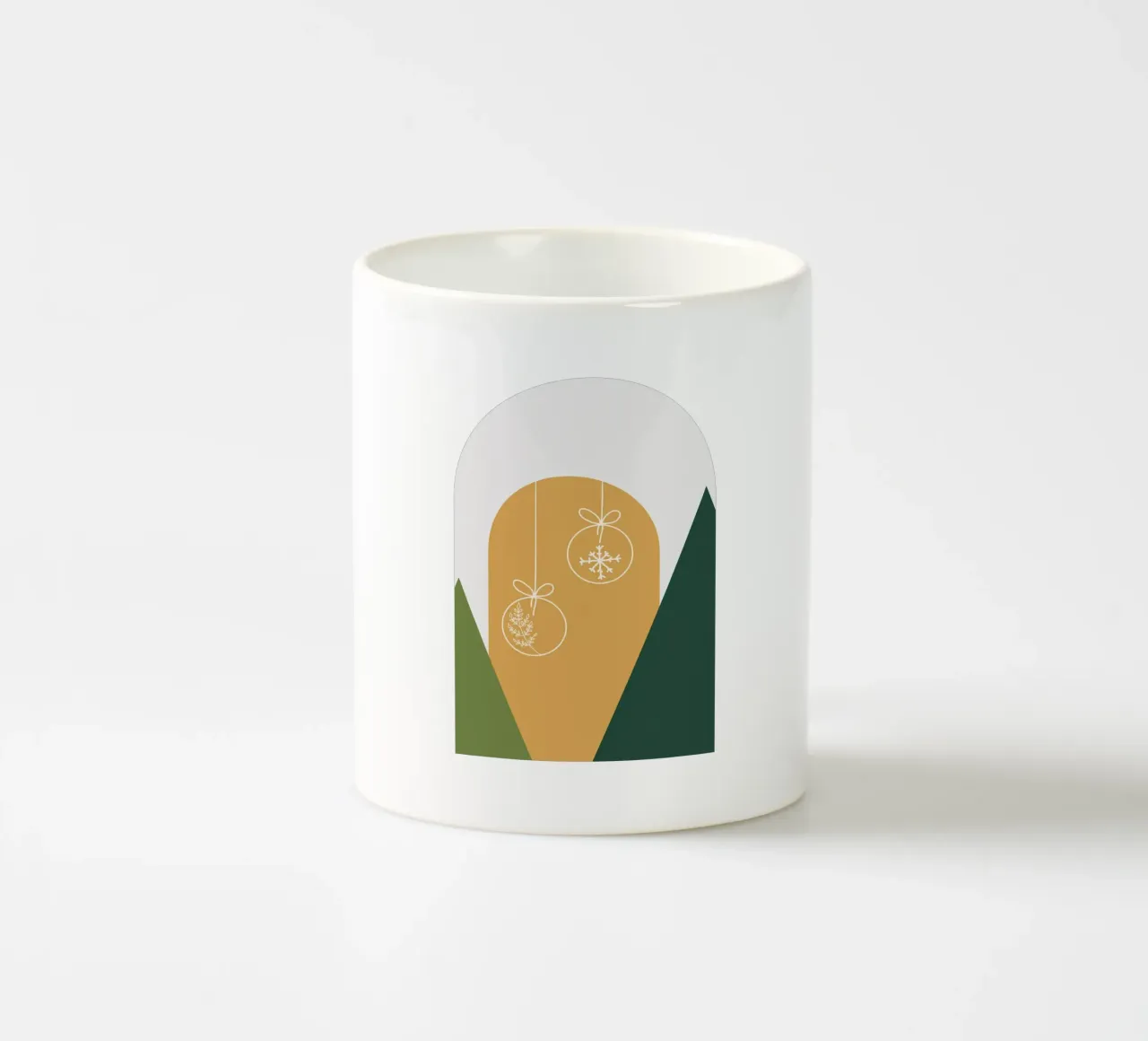 Minimal Xmas Golden Snow Globe tazza in ceramica da DesigndN Christmassy