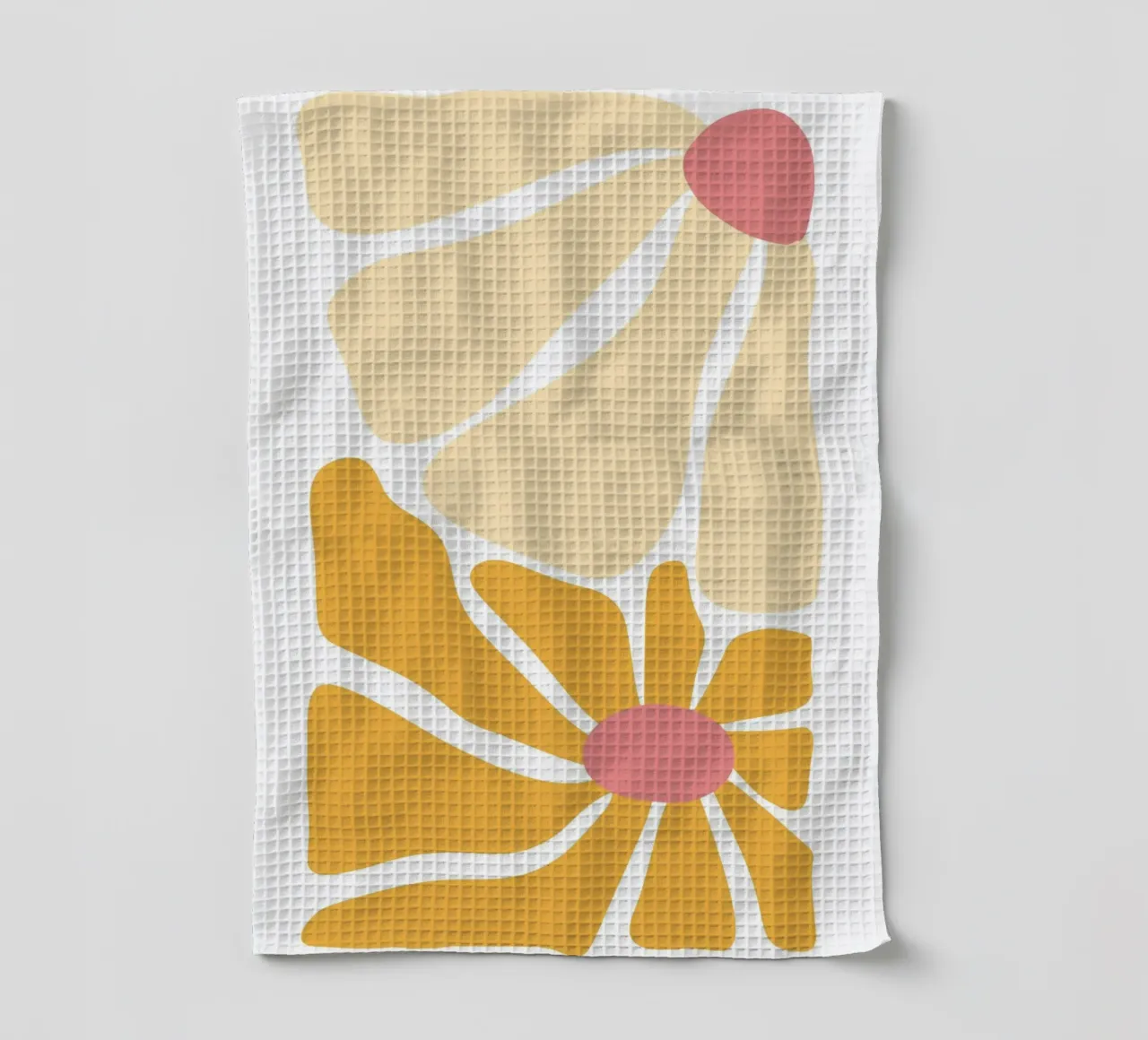 Chaleur abstraite - design jaune-orange torchon de Cozy Vibes