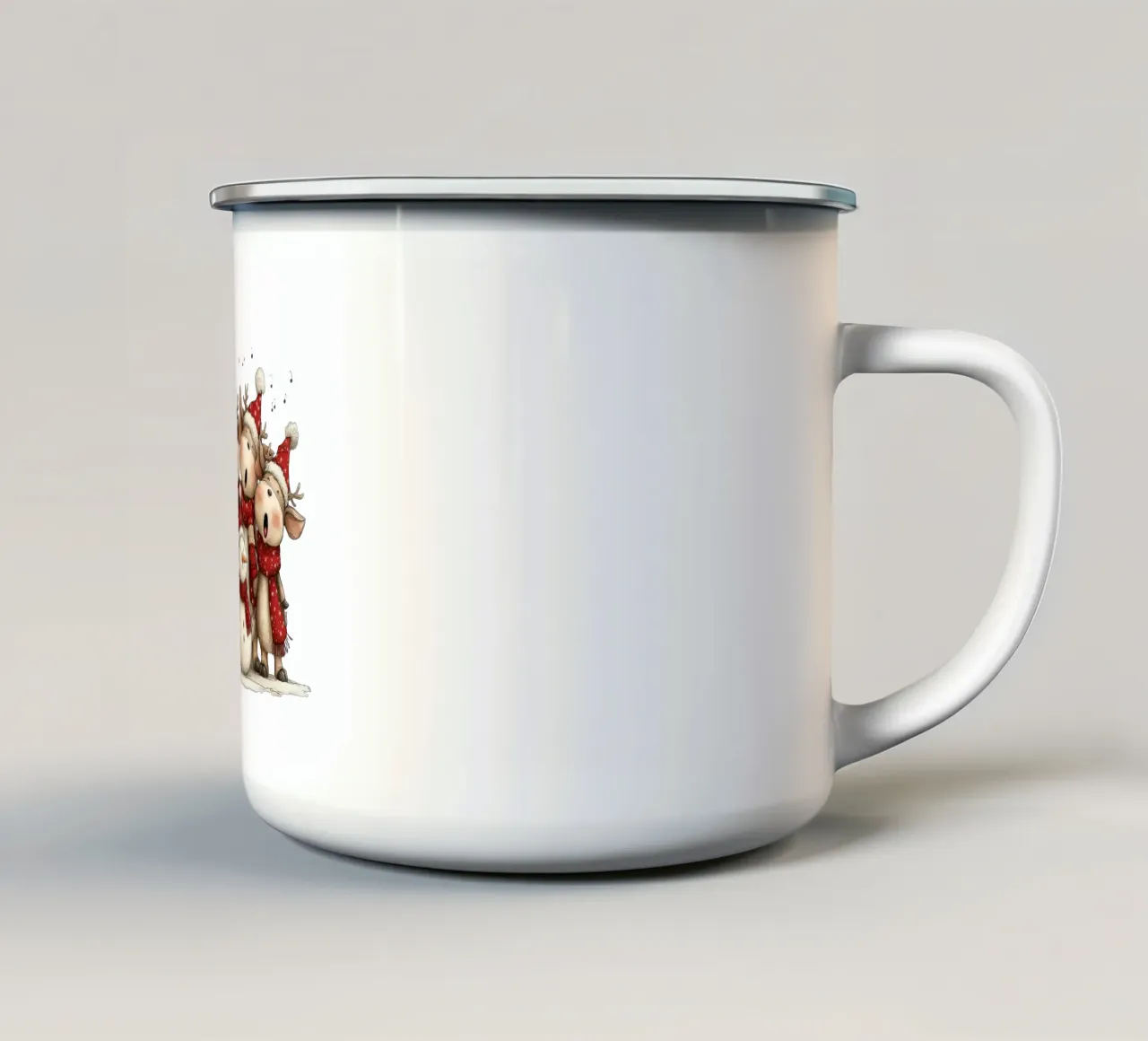 Coro di Babbo Natale tazza in smalto da HookASmile